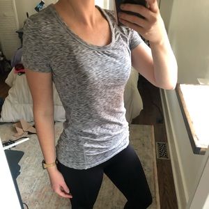 Athleta heather grey workout t-shirt